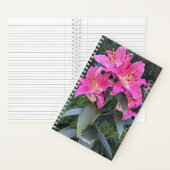 Carnet Pink Oriental Lilies Floral (À l'intérieur)
