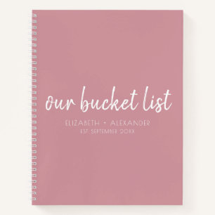 Carnet Pink Our Bucket List Couple's