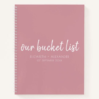 Carnet Pink Our Bucket List Couple's