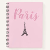Carnet Pink Paris Eiffel Tower Sketbook (Devant)