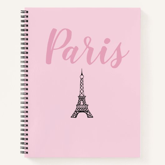 Carnet Pink Paris Eiffel Tower Sketbook (Devant)