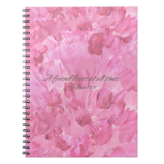Carnet Pink Peony-A Friend Loves Spiral Notebook (Devant)