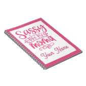 Carnet Pink Personalized "Sassy Moma"  (Côté Droit)