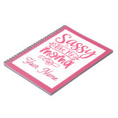 Carnet Pink Personalized "Sassy Moma"  (Côté gauche)