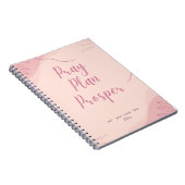 Carnet Pink Pray Plan Prosper Faith-Based Daily  (Côté Droit)