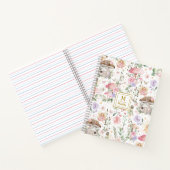 Carnet Pink Purple Fairy Forêt Florale Jardin Monogramme (Intérieur)