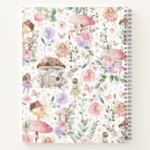 Carnet Pink Purple Fairy Forêt Florale Jardin Monogramme (Dos)