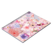 Carnet Pink & Purple Floral Pattern (Côté gauche)