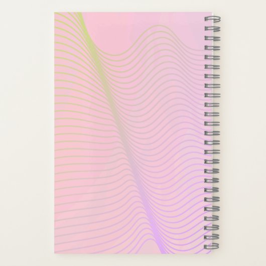 Carnet Pink & Purple Lined Waves Notebook (Verso)