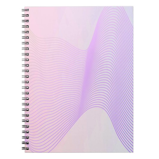 Carnet Pink & Purple Lined Waves Notebook (Devant)