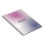 Carnet Pink Purple White Minimalist Aesthetic Gradient (Côté Droit)