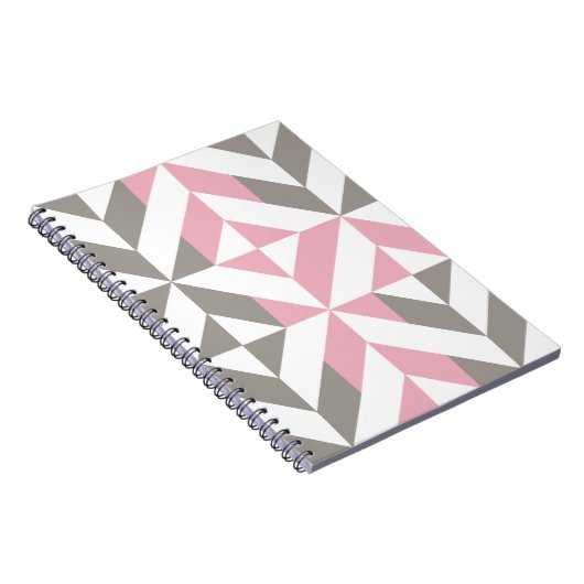 Carnet Pink Raspberry and Silver Geometric ZigZag (Côté Droit)
