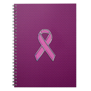 Carnet Pink Ribbon Awareness Carbon Fiber Decor