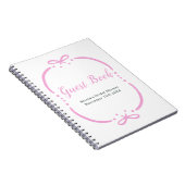 Carnet Pink Ribbon Bridal Shower Guest Book (Côté Droit)