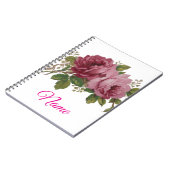 Carnet Pink Rose Elegance   (Côté gauche)
