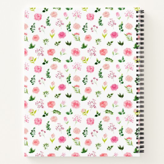 Carnet Pink Roses Floral Baby Shower Guest Book (Dos)