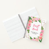 Carnet Pink Roses Floral Baby Shower Guest Book (Intérieur)