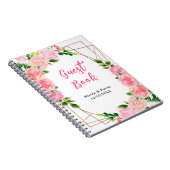 Carnet Pink Roses with Foliage Wedding Guest Book (Côté Droit)