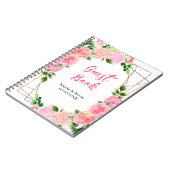 Carnet Pink Roses with Foliage Wedding Guest Book (Côté gauche)