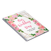 Carnet Pink Roses with Foliage Wedding Planner (Côté Droit)