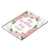 Carnet Pink Roses with Foliage Wedding Planner (Côté gauche)