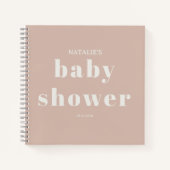 Carnet Pink Sandstone Typography Baby Shower Notebook (Devant)