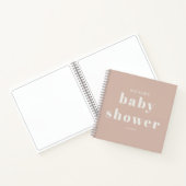 Carnet Pink Sandstone Typography Baby Shower Notebook (Intérieur)