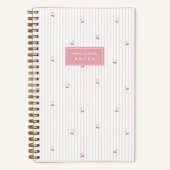 Carnet Pink | Scattered Cherry Pinstripe Personalized (Recto)