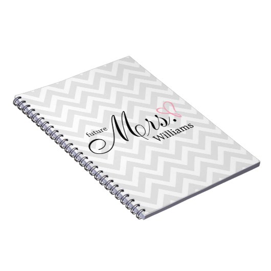Carnet Pink Scribbled Heart Future Mme la Wedding planner (Côté Droit)