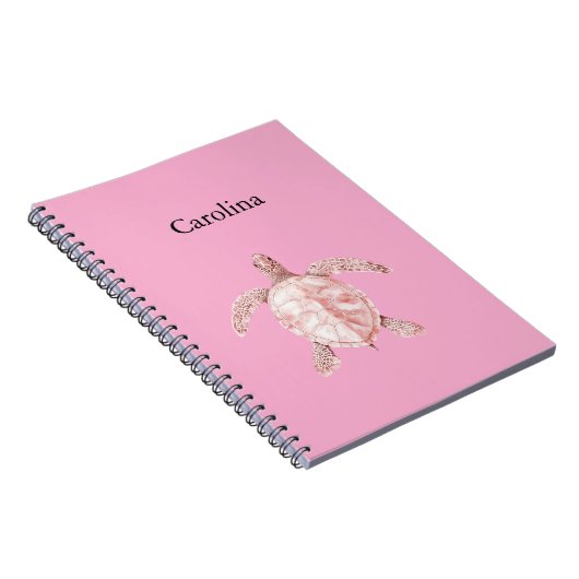 Carnet Pink Sea Turtle (Côté Droit)