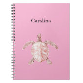 Carnet Pink Sea Turtle (Devant)