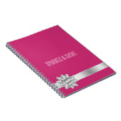 Carnet Pink Silver Ribbon Bow (Côté Droit)