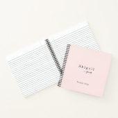 Carnet Pink Simple Script Moderne Luxe Professionnel (Intérieur)