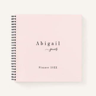 Carnet Pink Simple Script Moderne Luxe Professionnel