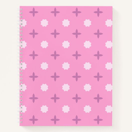 Carnet Pink Star Petal Dot Pattern (Devant)