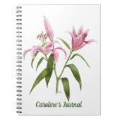 Carnet Pink Stargazer Lily (Devant)