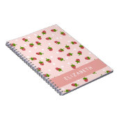 Carnet Pink Strawberry Kawaii Girly Cute Aesthetic Pastel (Côté Droit)