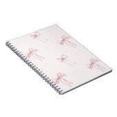 Carnet Pink Stripes Bows (Côté Droit)