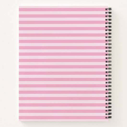 Carnet Pink Stripes Seamless Pattern (Dos)