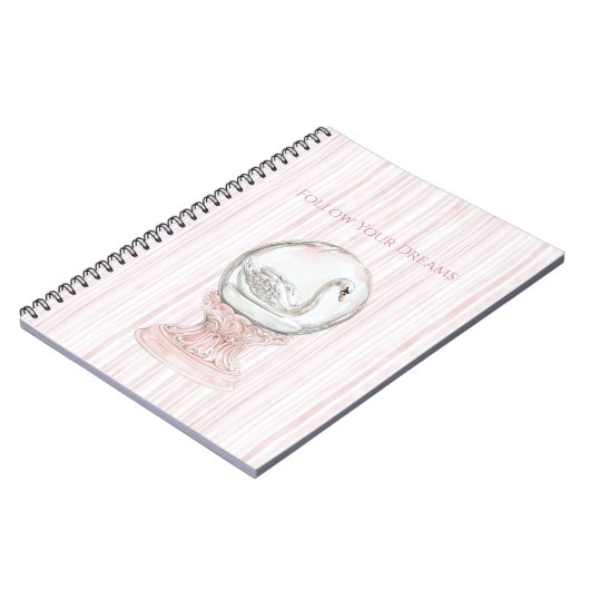 Carnet Pink Stripes Swan   (Côté gauche)