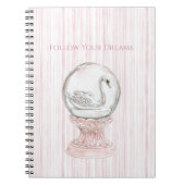 Carnet Pink Stripes Swan   (Devant)