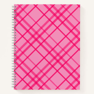 Carnet Pink Sur Tartan Rose Plaid Design Motif