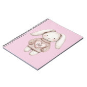 Carnet Pink Sweet Cute Bunny Pink Sweater Heart (Côté gauche)