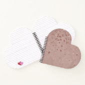 Carnet Pink Tan Brown brillant or Élégant Feuilles aléato (Intérieur)