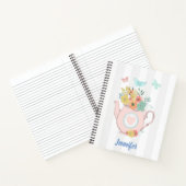 Carnet Pink Teapot with Flowers & Butterflies (Intérieur)