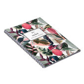 Carnet Pink Tropical Motif Personnalisé (Côté Droit)