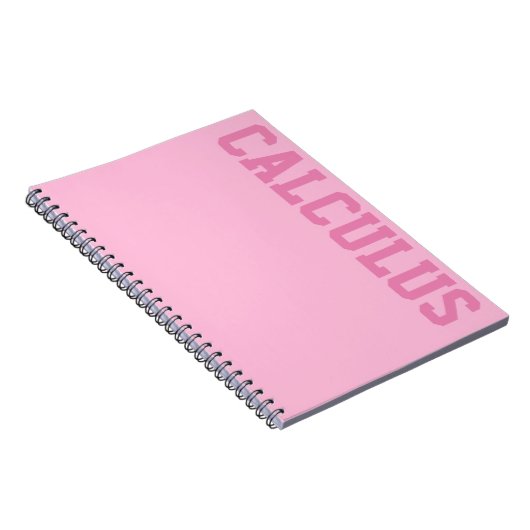 Carnet Pink Varsity Letter Patch School Subject Notebook (Côté Droit)