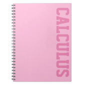 Carnet Pink Varsity Letter Patch School Subject Notebook (Devant)