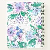 Carnet Pink violet aquarelle Doodcolor Blossoms et Feuill (Dos)