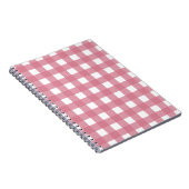Carnet Pink White En vichy Vérifier Plat (Côté Droit)
